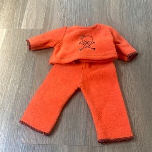 Orange American Girl Doll clothing set.